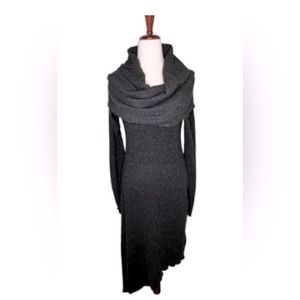 Earthbound Trading Co Cowl Neck Knit Dress with Asymmetric Hem, Size XXL